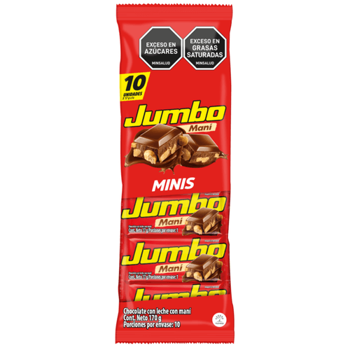 Chocolatina Jumbo Maní x10und x170g