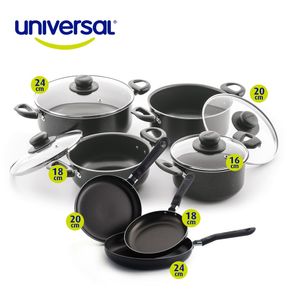 Combo Bateria 8 Piezas+ Set X 3 Sarténes Universal