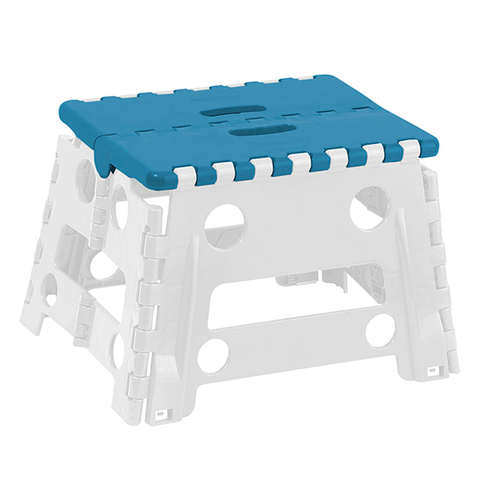 Butaquito Plegable Vanyplas Blanco y Azul