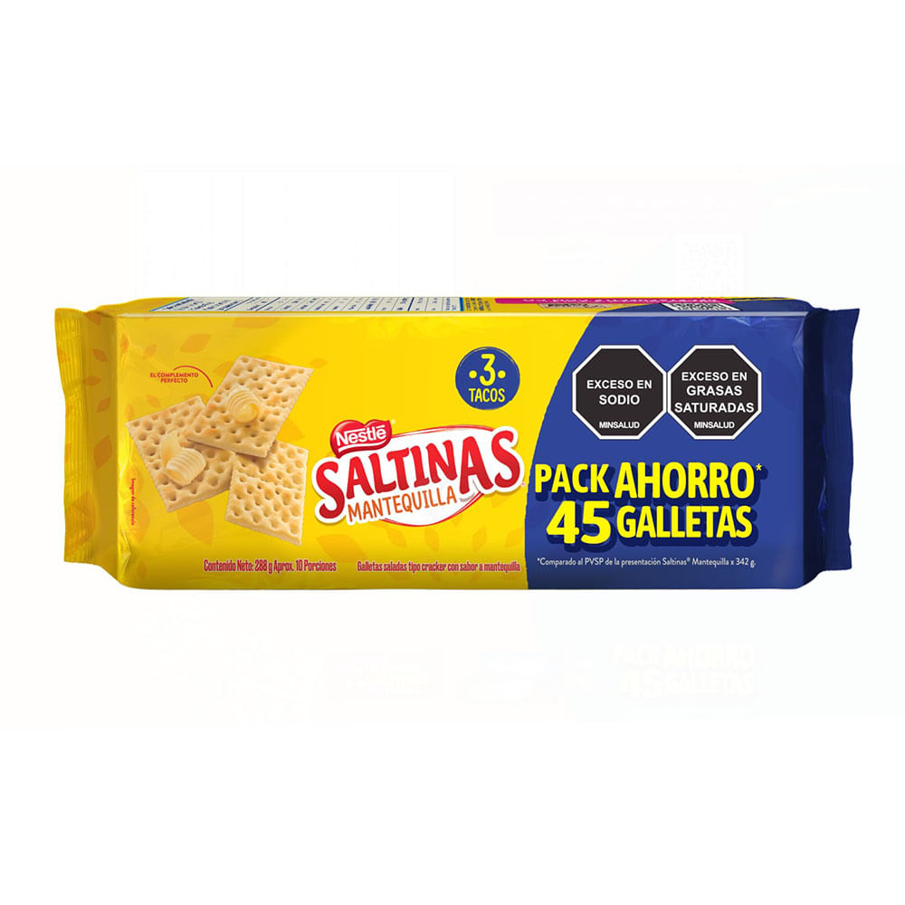 Galletas Saltinas Mantequilla 3 Tacos X 288g