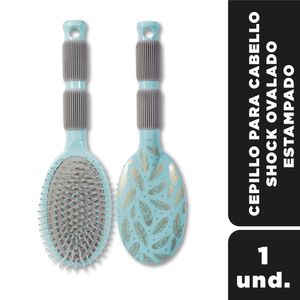 Cepillo Shock plástico ovalado de plumas x1 und