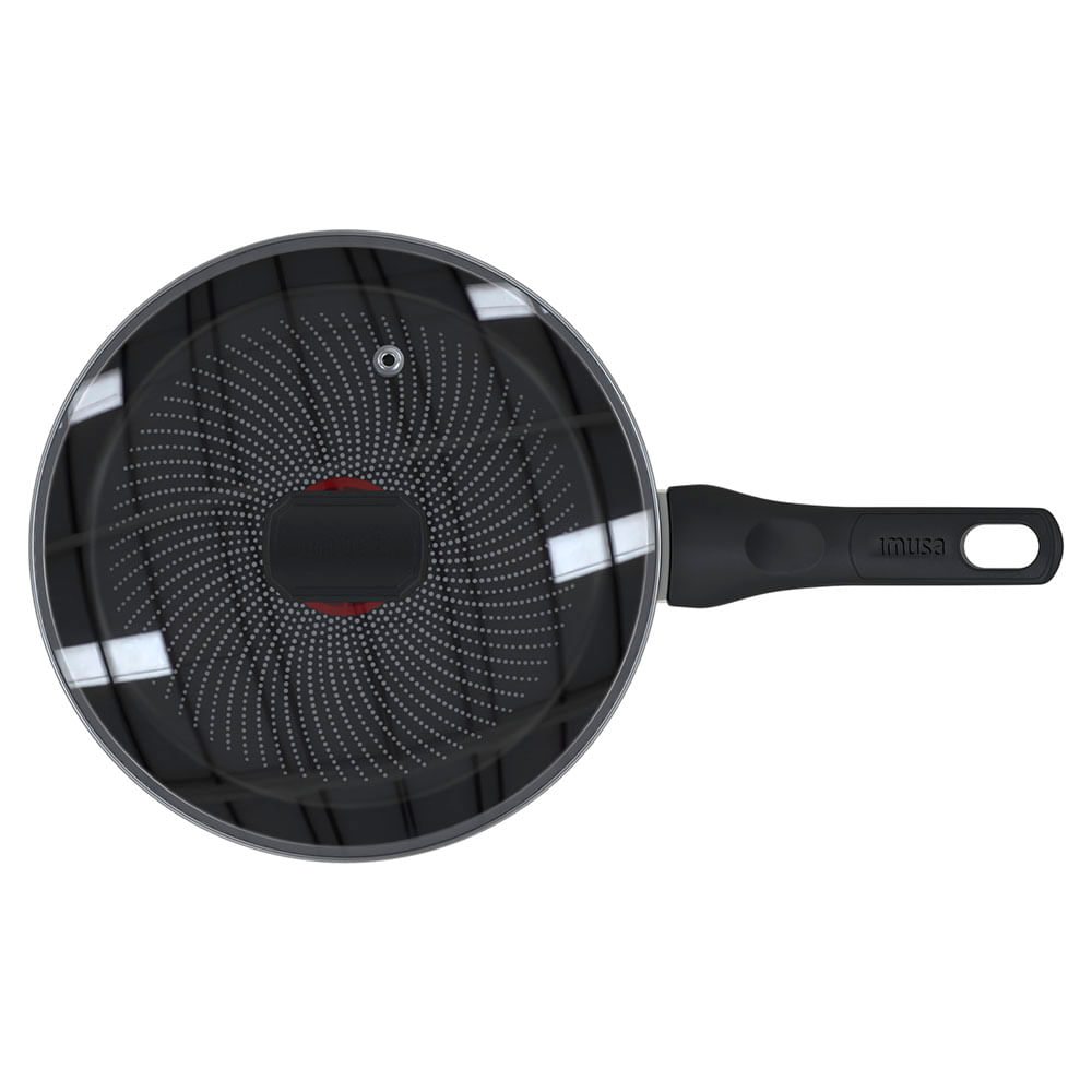 Sarten Tapa Vidrio Hard Titanium Imusa 20cm