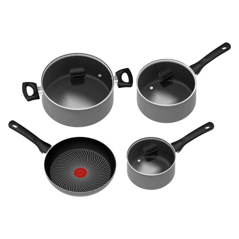Bateria 7 Piezas Tapa Vidrio Hard Titanium Imusa