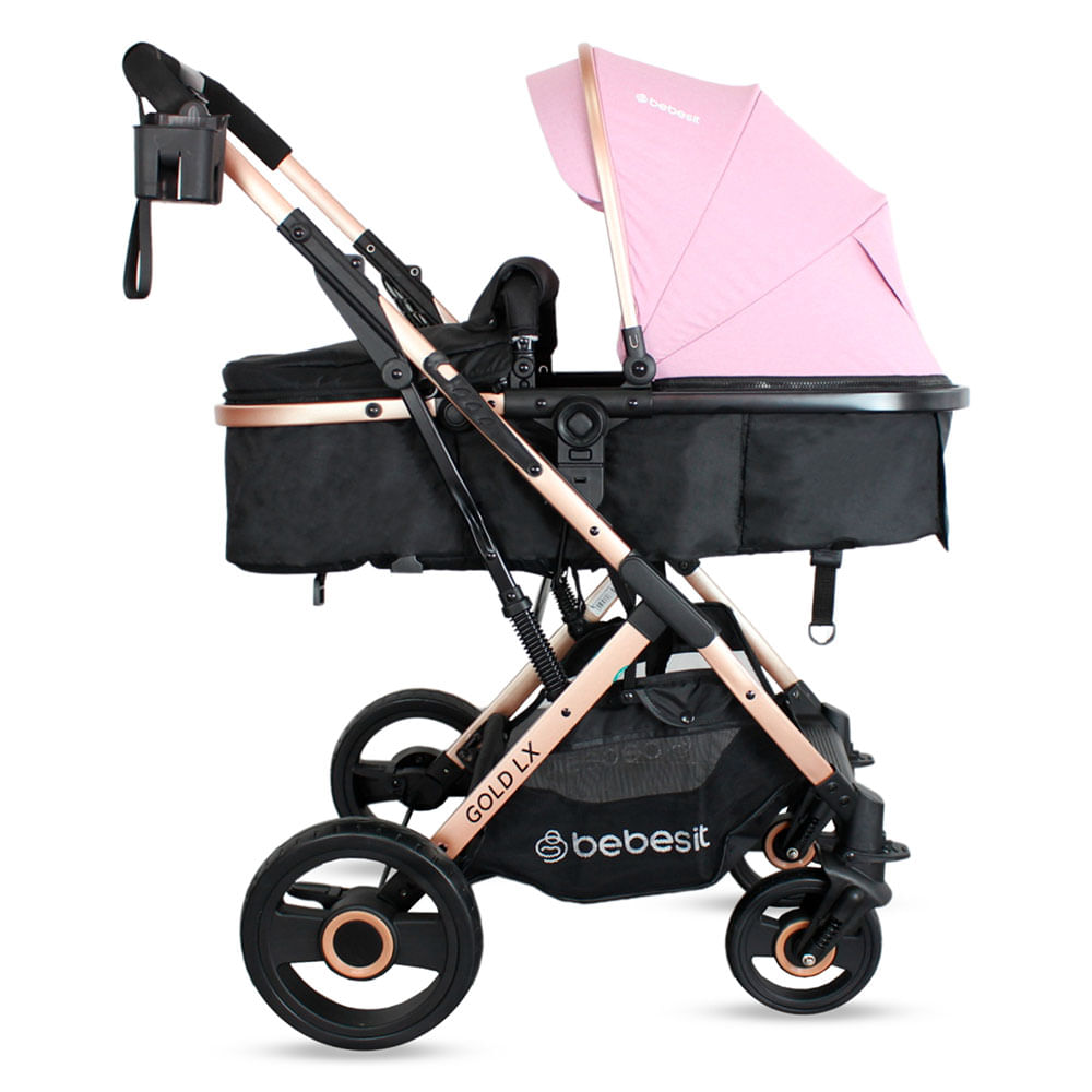 Coche para Bebe Tipo Moises Gold Lx Bebesit Rosado