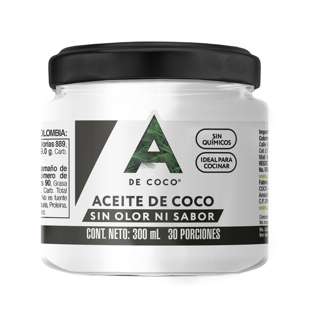 Aceite a de Coco sin Sabor sin Olor x300ml