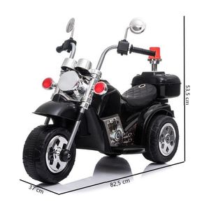 Moto Eléctrica para Niños Triciclo Trimoto Tipo Harley Chopper Luces