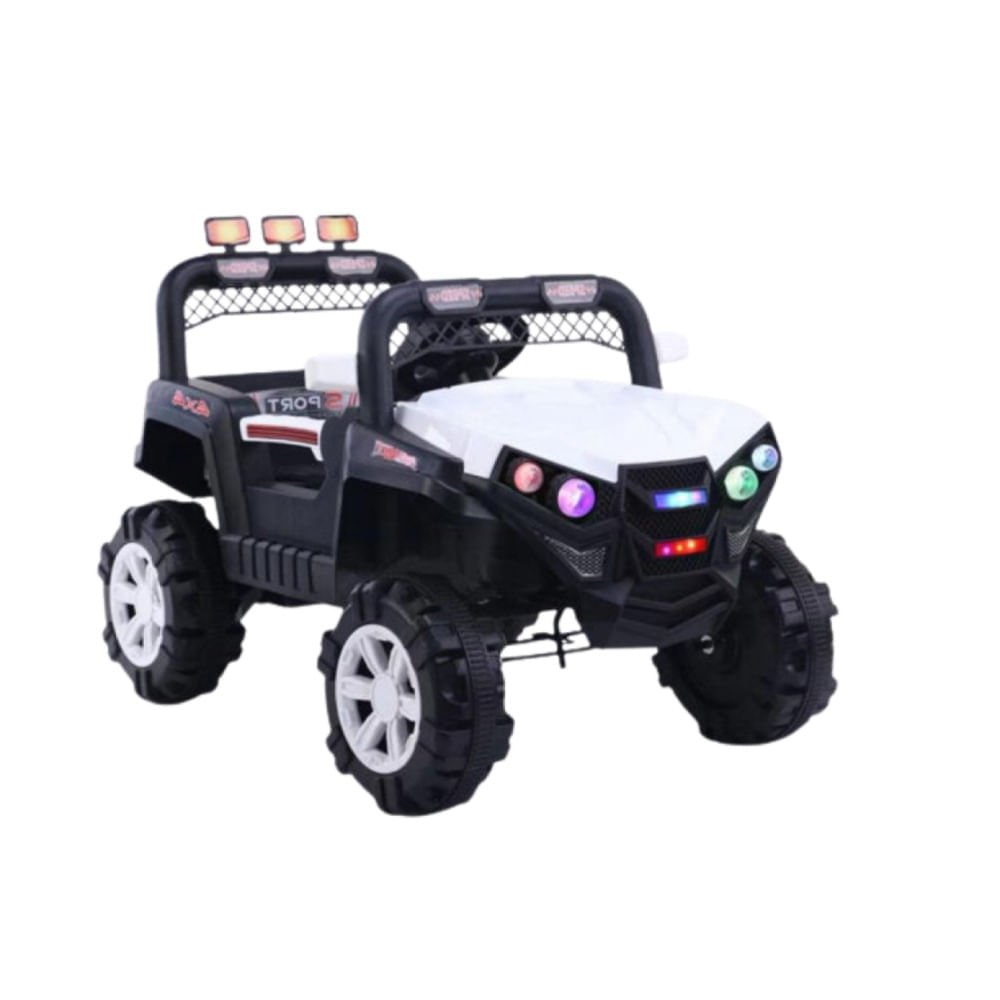 Camioneta Todoterreno Électrica Montable Niños Niñas Campero Blanco