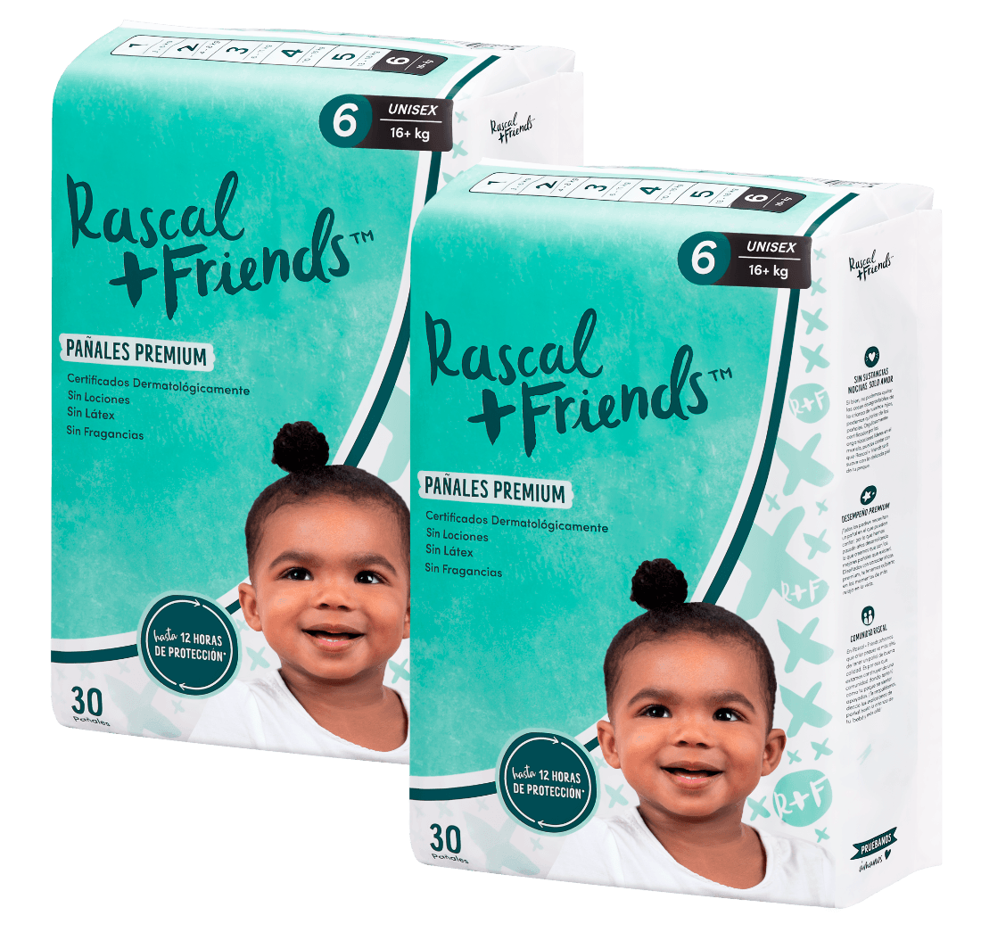 Pañales Talla6 Set X 2 Paquetes 30Und - Rascal + Friends