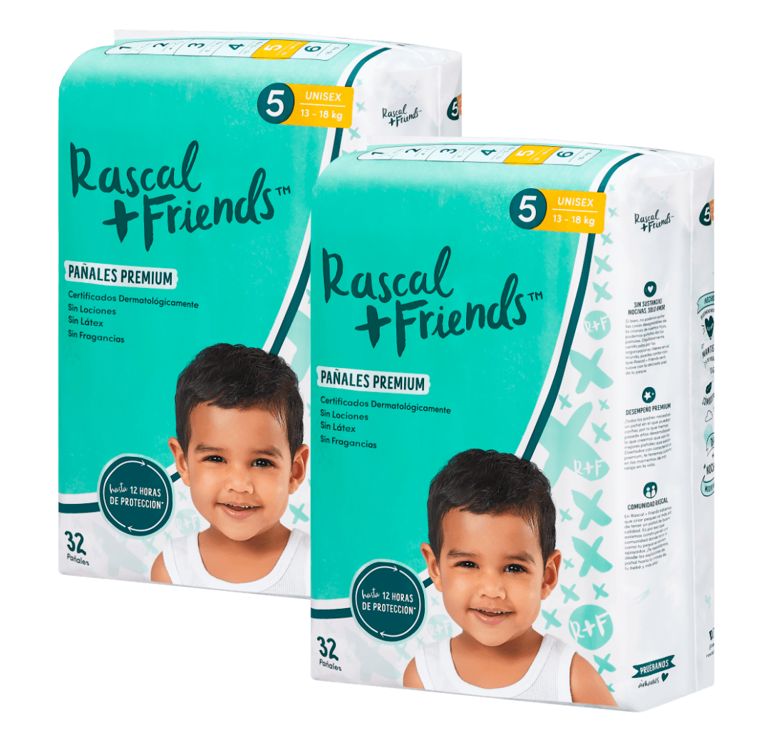 Pañales Talla5 Set X 2 Paquetes 32Und - Rascal + Friends