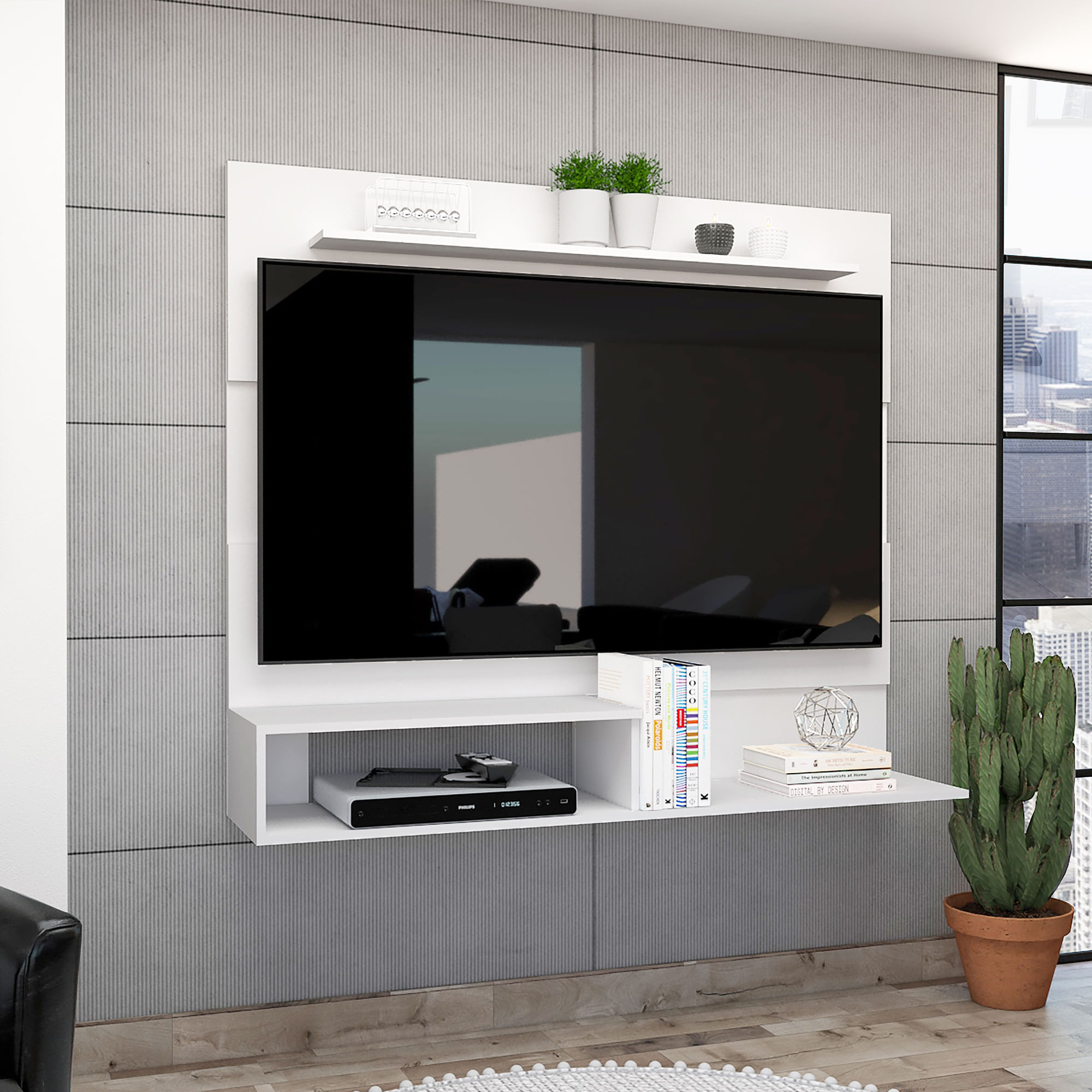 Panel TV Dubai Color Blanco