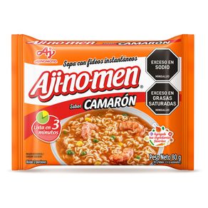 Sopa Ajinomen instantánea fideos camarón x80g