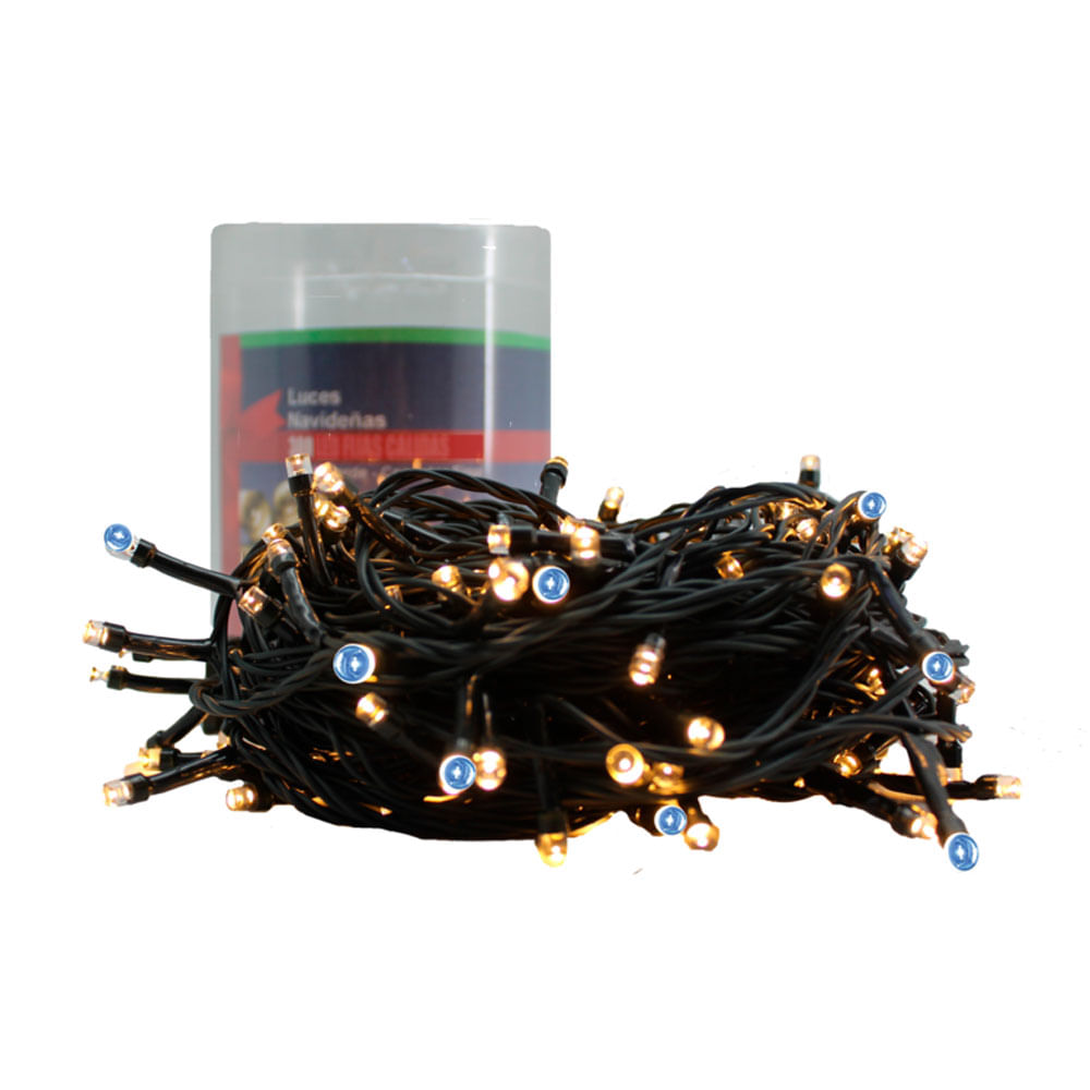 Luz Led X100 Fijas Cable Verde