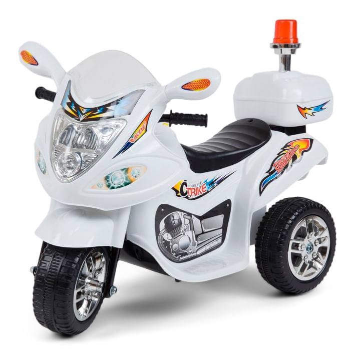 Trimoto Electrica Montable  1-5 Años Luces Musica Blanco