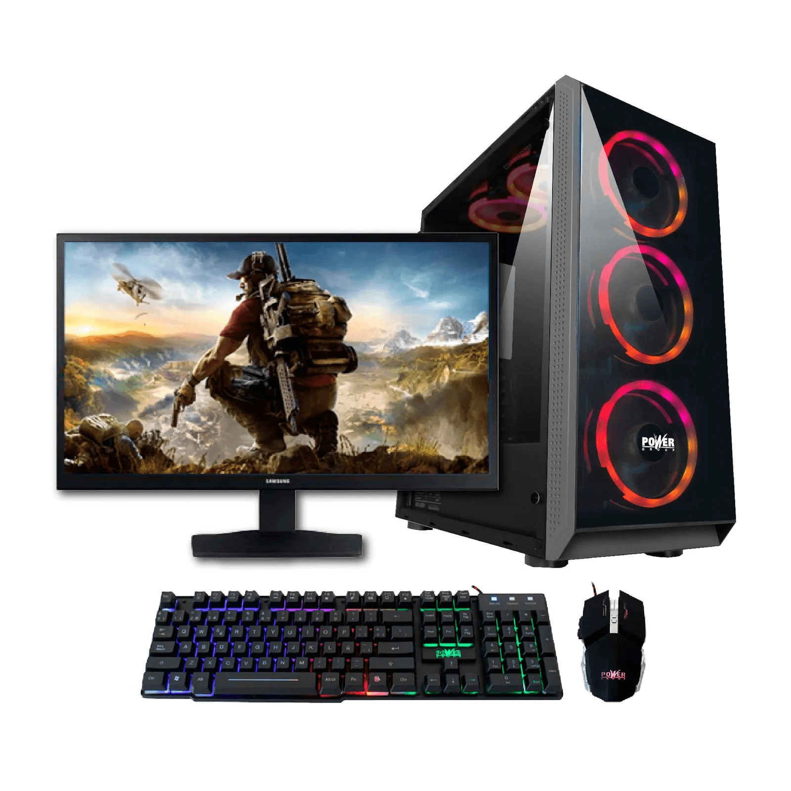 Computador PowerGroup Monitor 22 Pulgadas Procesador AMD RYZEN 7 5700G MEMORIA 16GB DISCO DURO SSD 512GB VIDEO RTX 3050 6GB Windows Preinstalado