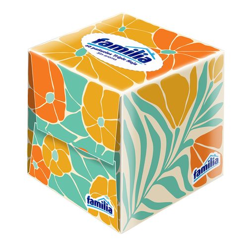 Pañuelos Familia Triple Hoja Cubo x60und