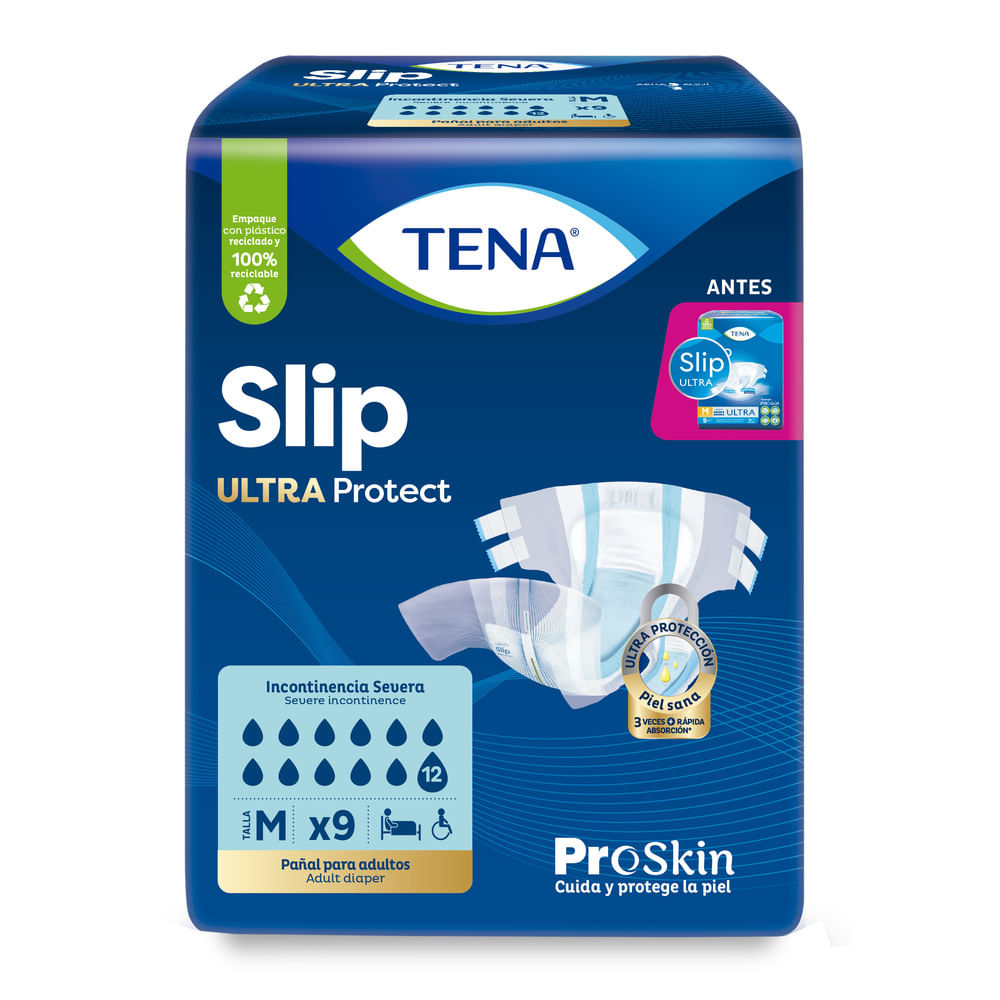 Pañal Slip Ultra Protect Talla M Tena x9 Unidades