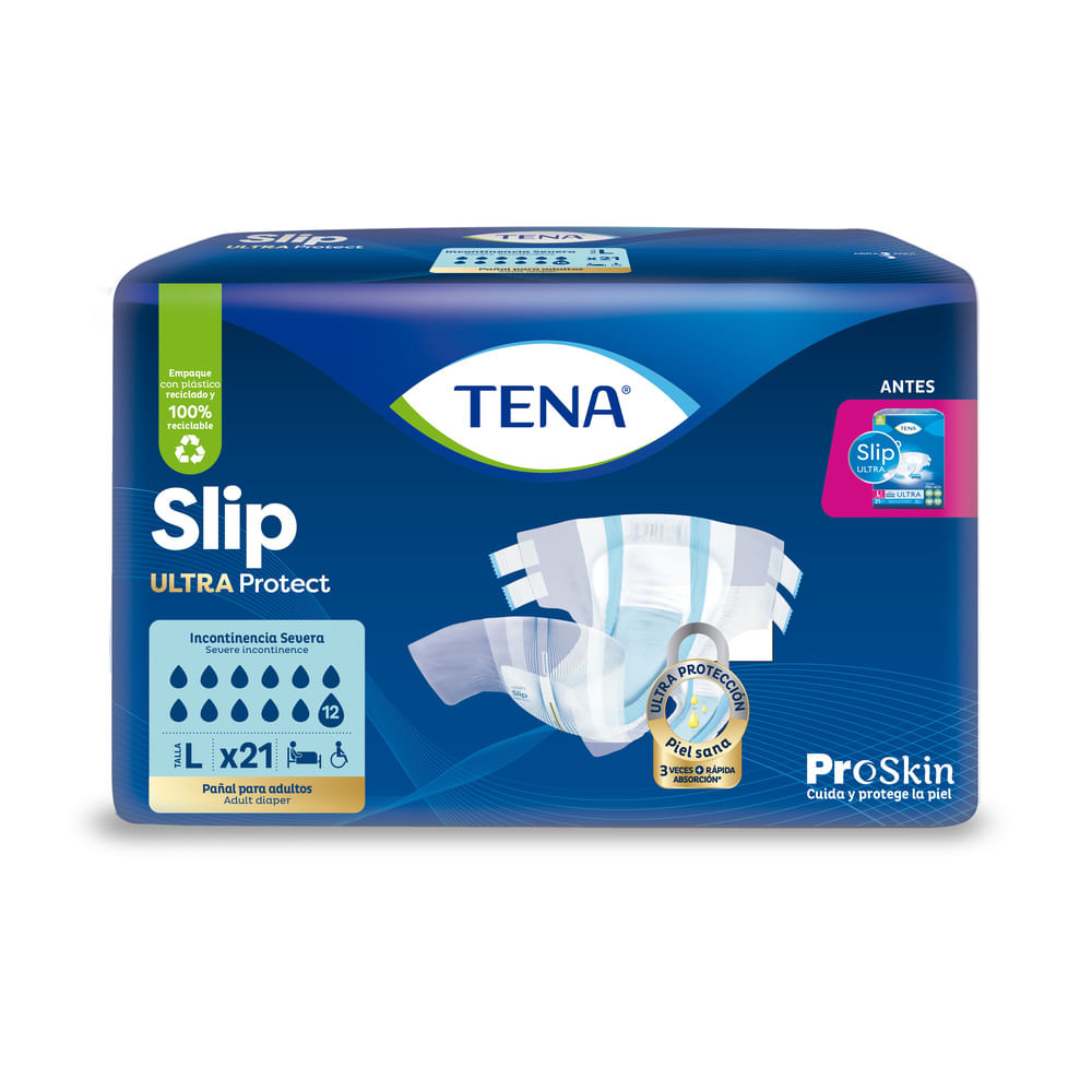 Pañal Slip Ultra Protect Talla L Tena x21 Unidades
