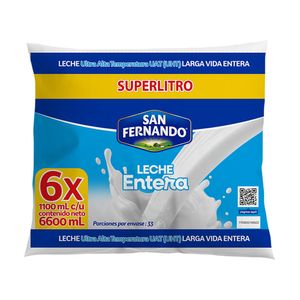 Leche Entera San Fernando x6 Und x1100ml