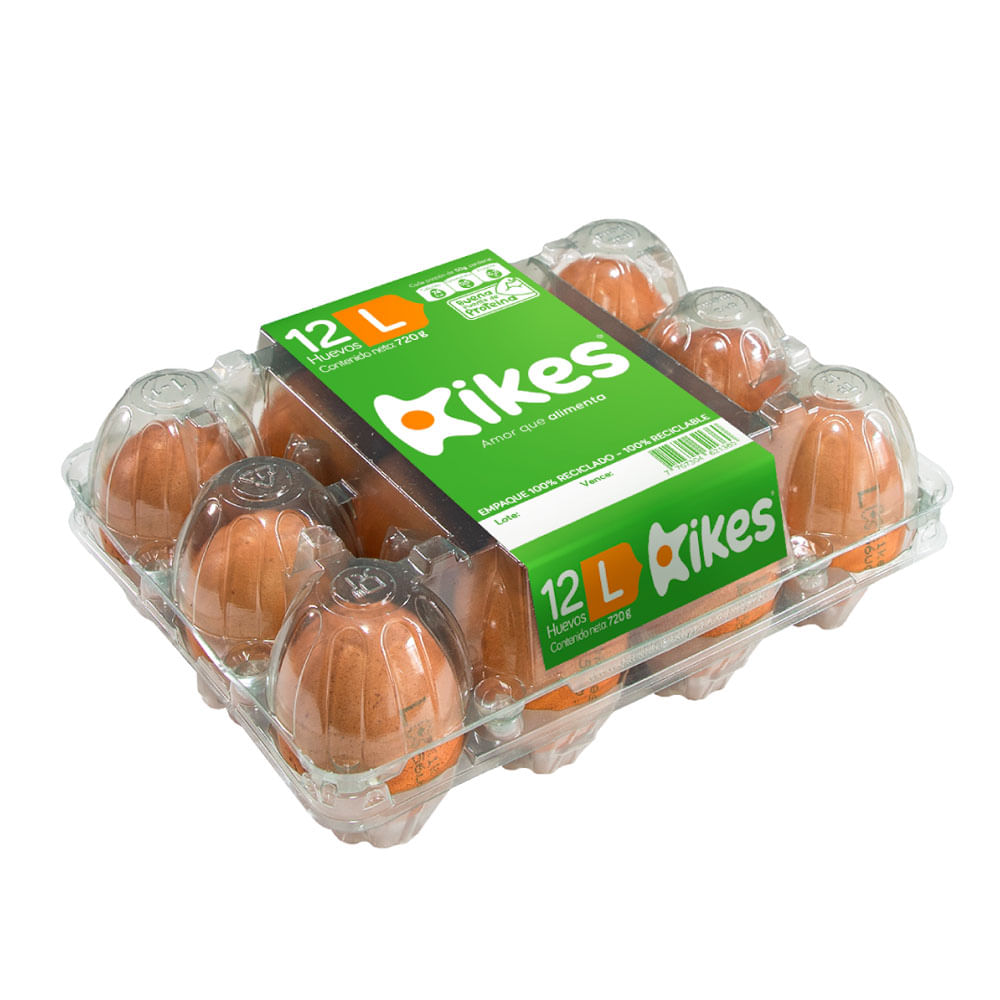 Huevos Kikes rojos tipo L x12und