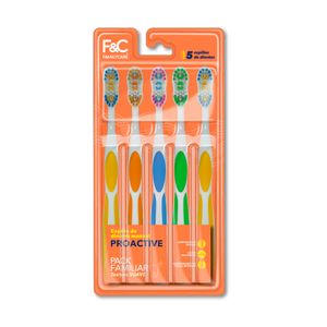 Cepillo Dental Familycare Proactive Textura Suave x5 Und