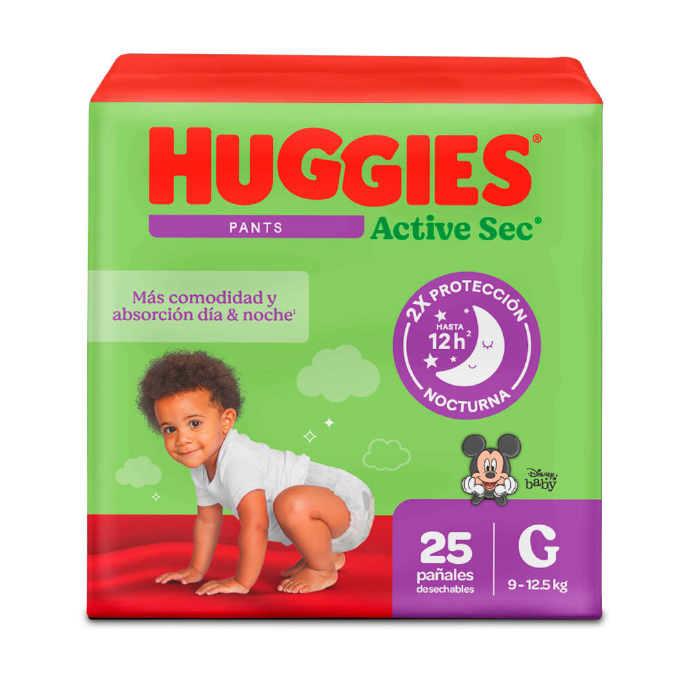 Pañales Huggies Active Sec Pants 3/G Disney x25und