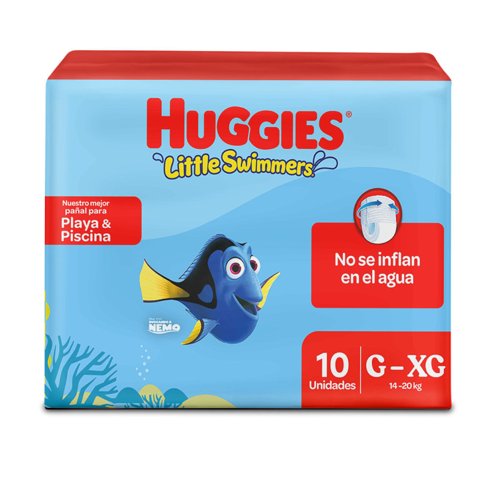 Pañales Huggies Little Swimmers Etapa 3-4/G-XG 10U