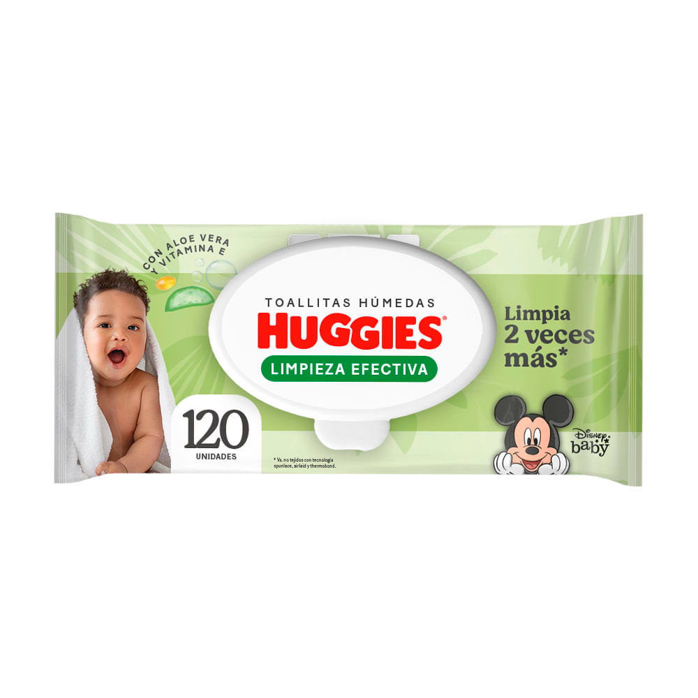 Toallitas humedas huggies lim. efectiva x120unds