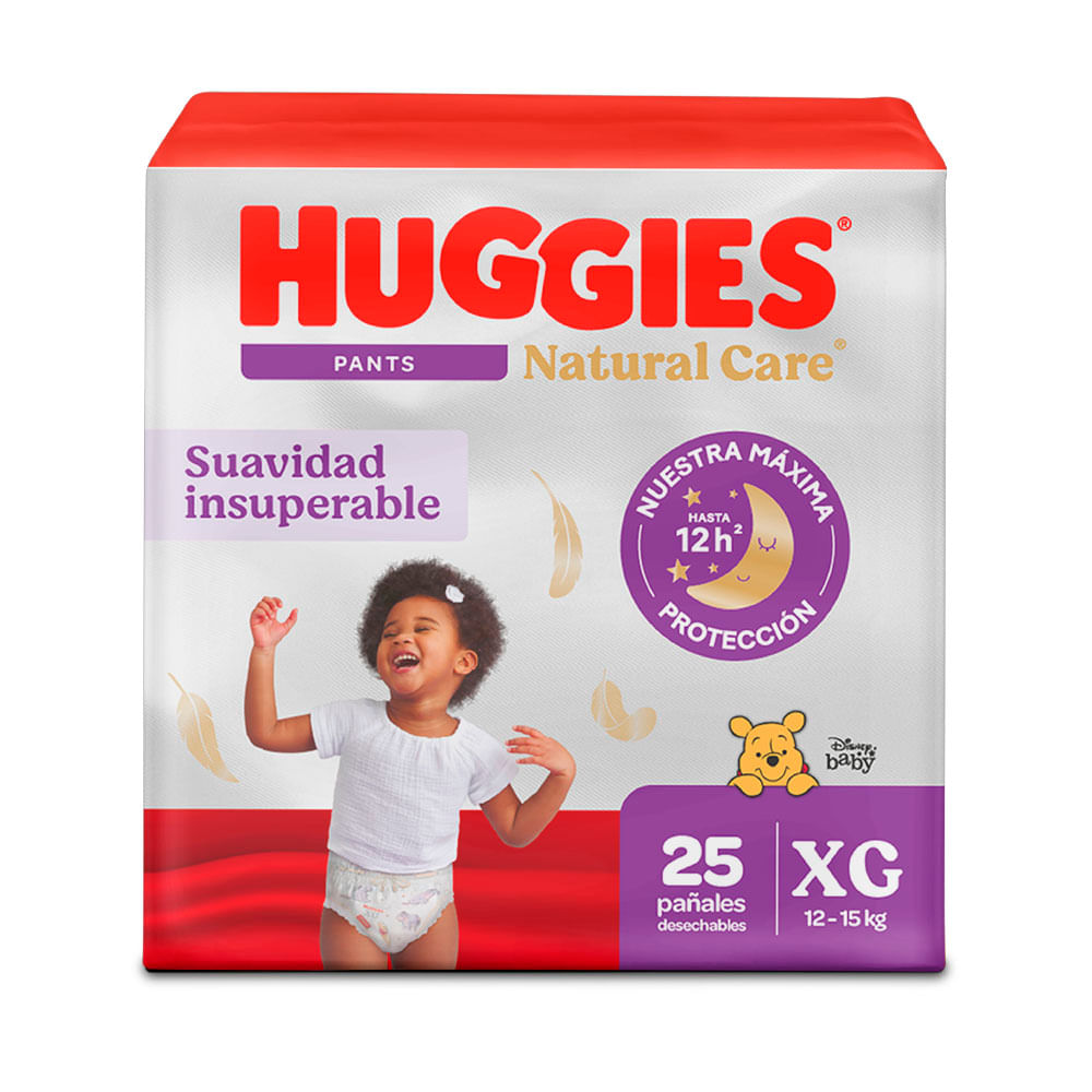 Pañales Huggies natural care XG pants x25und