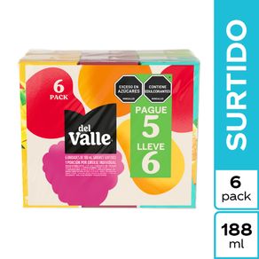 Jugo del Valle Frutal Surtido x6 Und x188ml