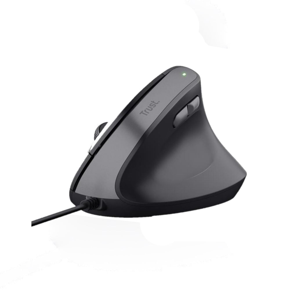 Mouse Trust Bayo II Alámbrico Diseño Vertical Negro