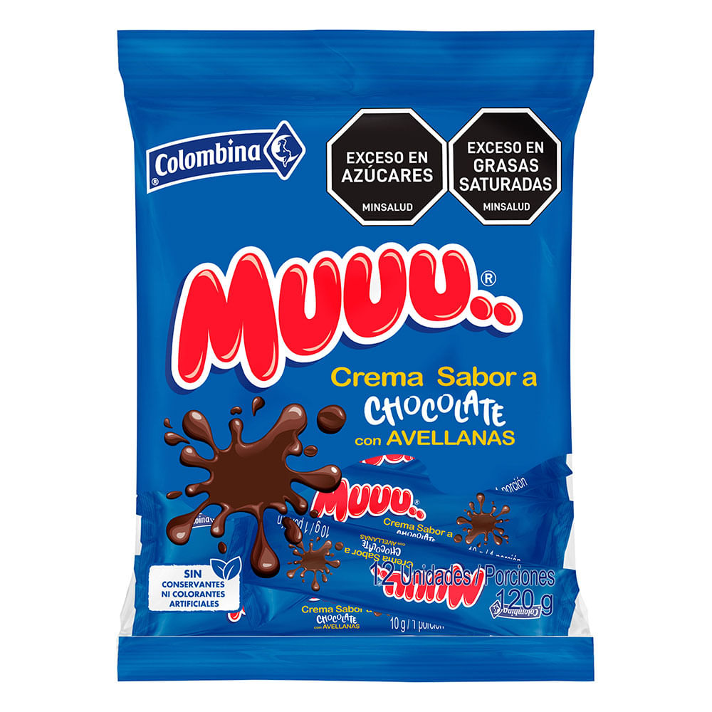 Crema Chocolate Muuu 12 Unidades 10gr