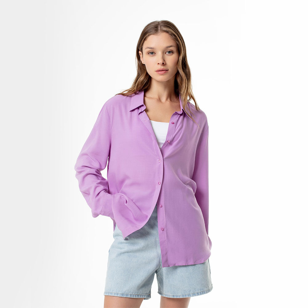 Camisa Manga Larga en Viscosa Femenino Elilena GEF