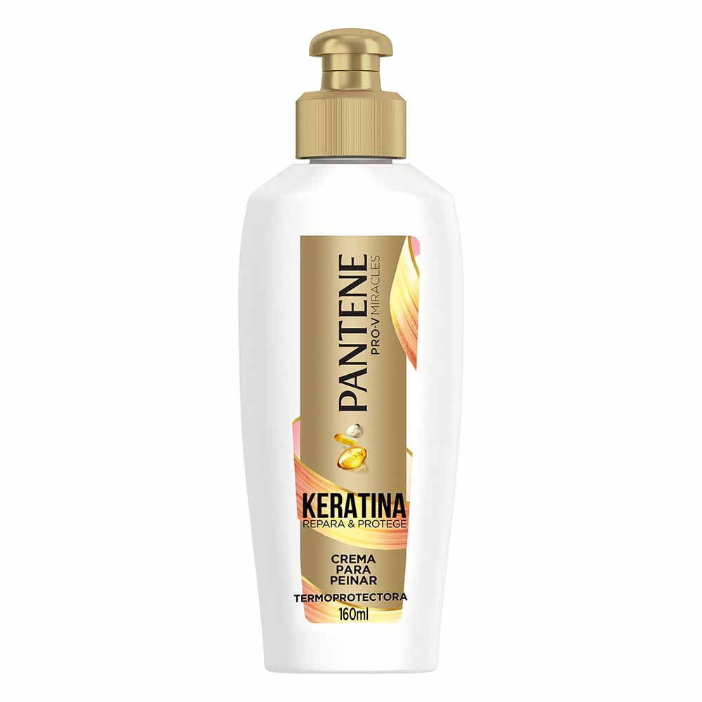 Crema Para Peinar Termoprotectora Pantene Keratina Pro Vitamina B5 160 ml
