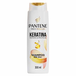 Shampoo sin Sal Pantene Pro-V Miracles Keratina Repara y Protege Reparador 300ml