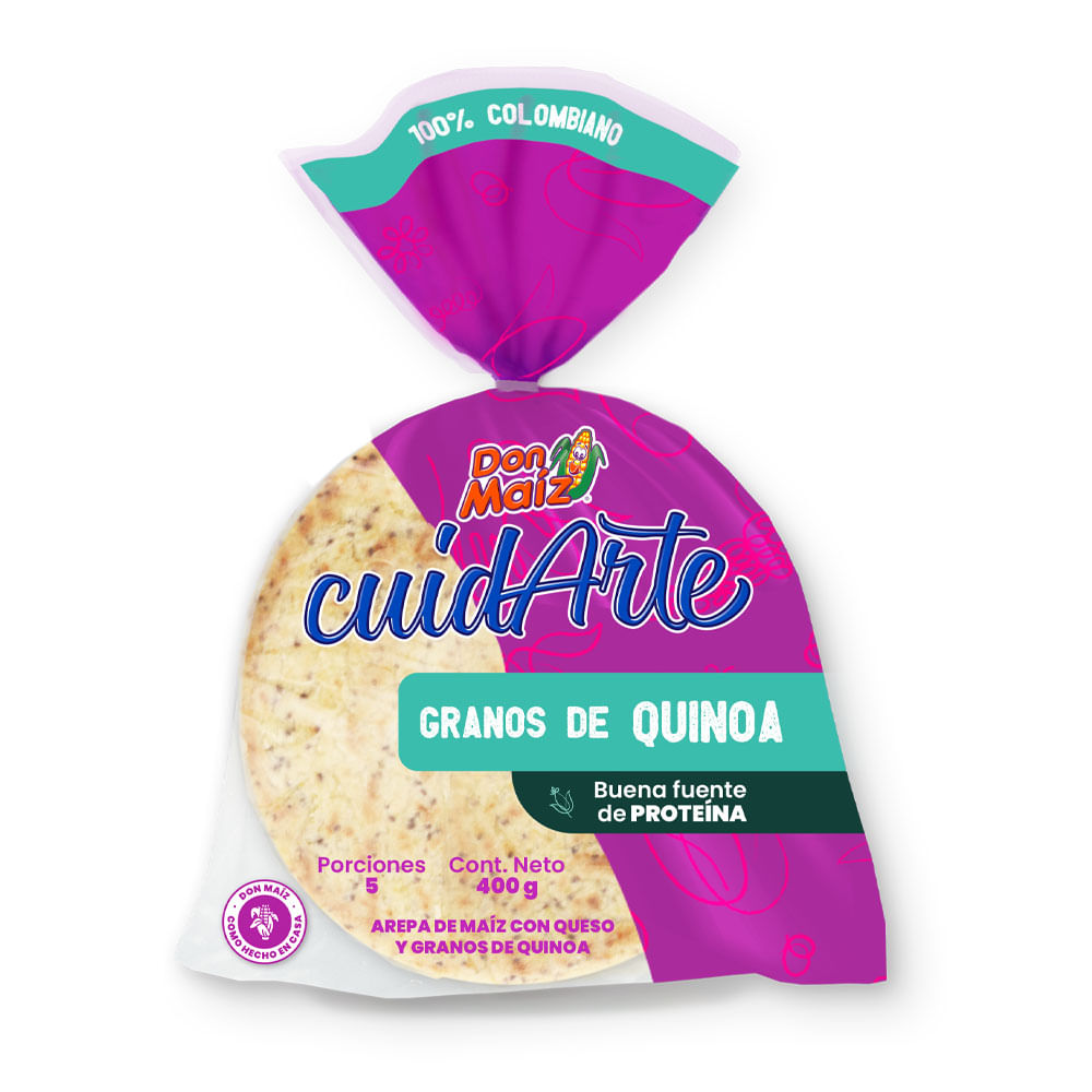 Arepas de maíz Don Maíz Granos De Quinua con queso x5und x400g
