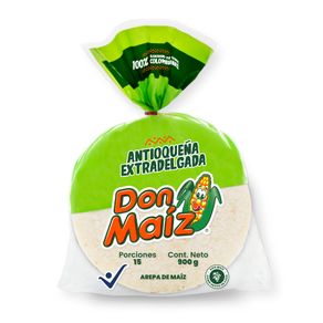 Arepas antioqueñas Don Maíz extradelgadas sin sal x900g