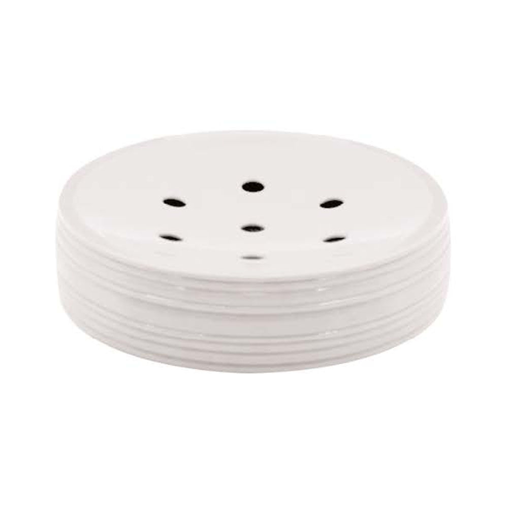 Portacepillos Plástico Ondas Blanco