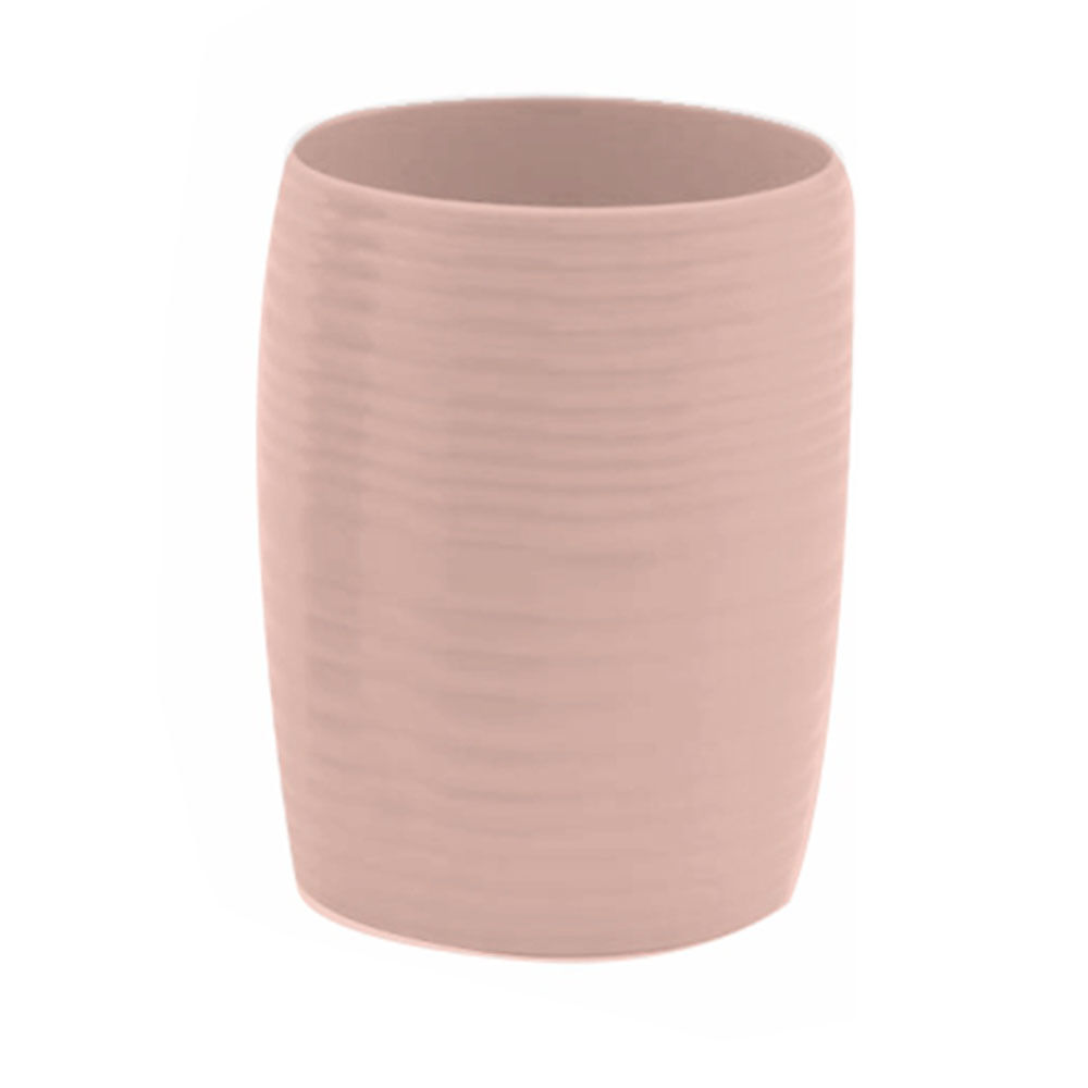 Portacepillos Plástico Ondas Rosado