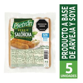 Salchicha Pietrán Veggie x5und x225g