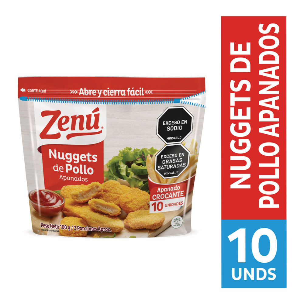 Nuggets Zenu pollo apanado x10und x160g