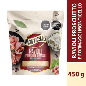 Ravioli Monticello jamón y queso x450g