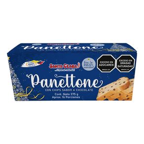 Panettone Santa Clara chips chocolate tajado x375g