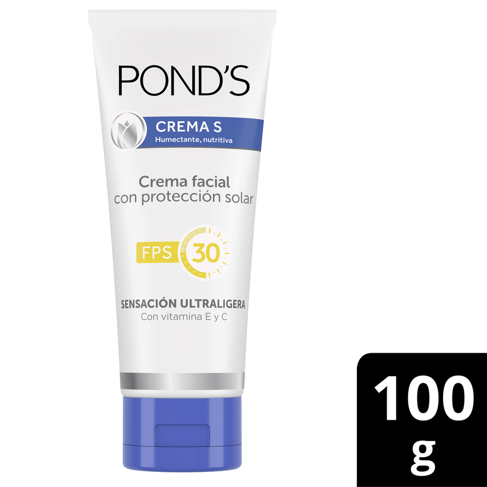 Crema Facial Humectante con Protección Solarfps30 Ponds Crema S Nutritiva 100ml