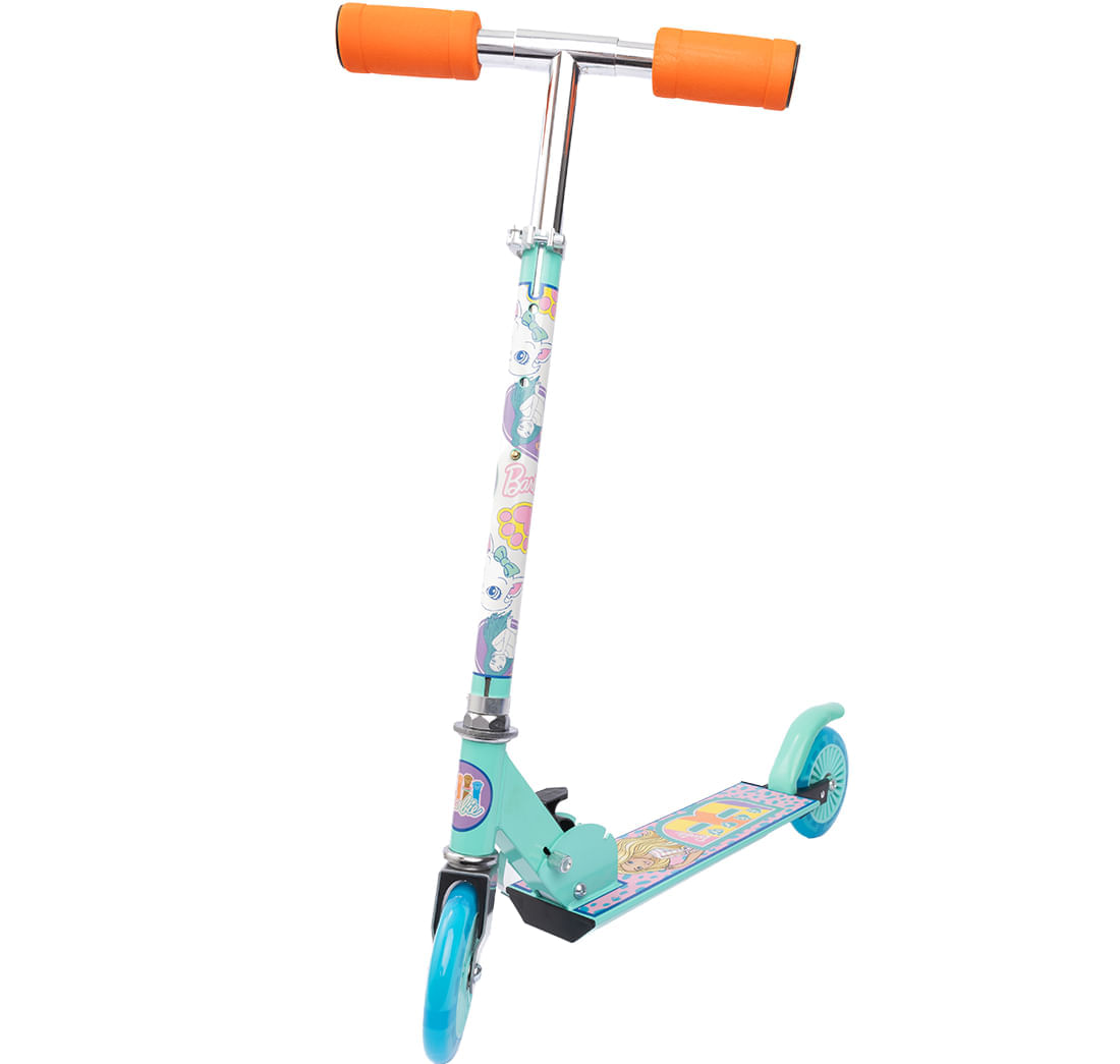 Patineta Scooter Folding Junior 2Ruedas Azul Celeste - Barbie