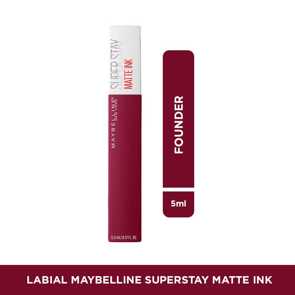 Labial Líquido Matte Ink Super Stay Founder Maybelline
