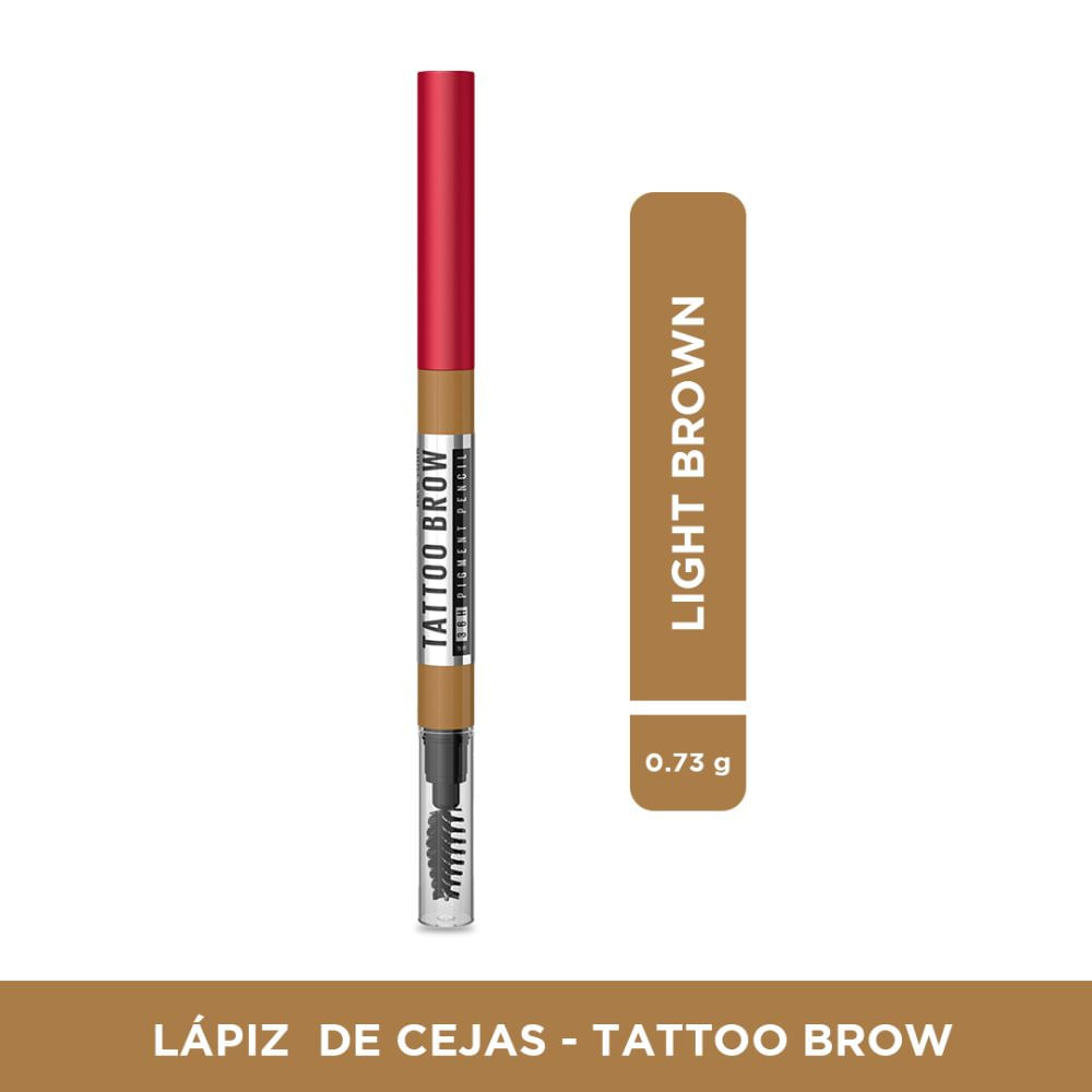 Lápiz de Cejas Maybelline Tatto Brow 36H Light Brown x9g