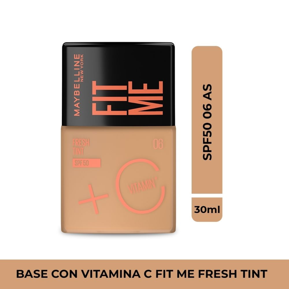 Base Maybelline Fit Me fresh tint SPF50 tono 06 x30ml