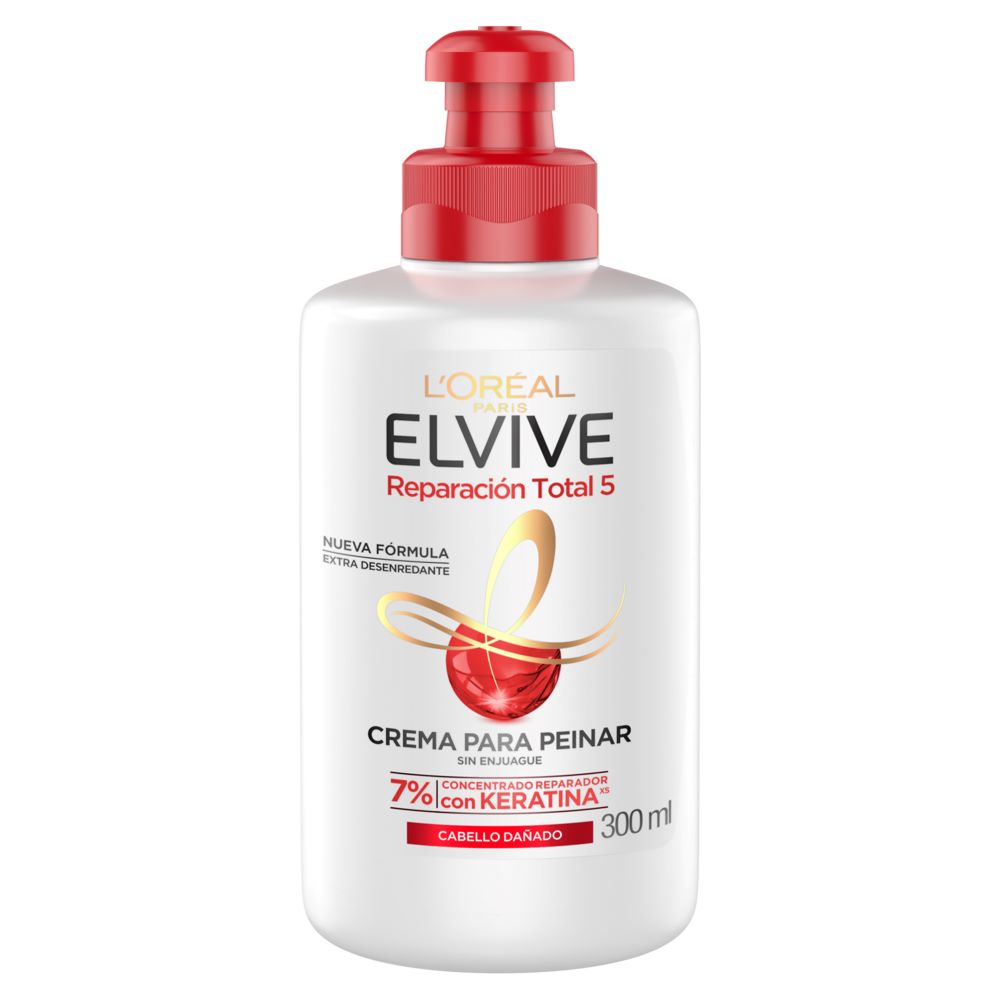Crema para peinar Elvive L´Oréal Paris reparación total 5 x 300ml