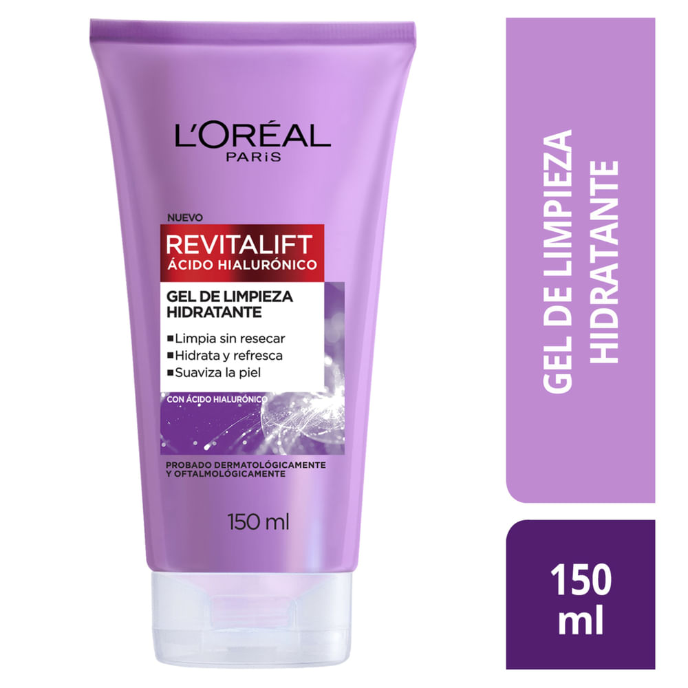Gel Limpiador Hidratante Revitalift Anti Arrugas Acido Hialuronico Loreal Paris
