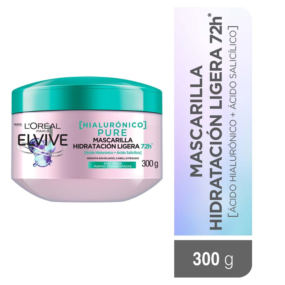 Mascarilla Elvive Hialuronico Pure Loreal Paris 300gr
